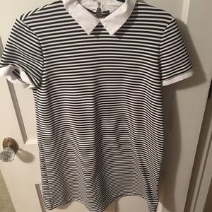 ZARA STRIPED COLLAR DRESS